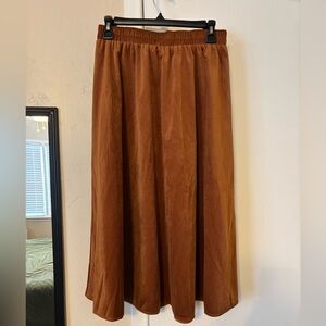 Brown Midi Skirt